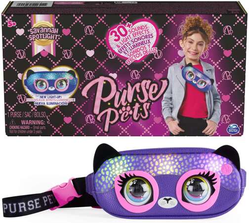 Purse Pets Savannah Spotlight kotek nerka z oczami