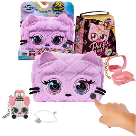 Purse Pets zestaw Cattitude torebka z oczami i Luxey Charms Night & Day Divas zawieszka niespodzianka gratis 