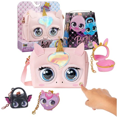 Purse Pets zestaw Glamicorn torebka z oczami i Luxury Charms zawieszki niespodzianki 2 szt. gratis