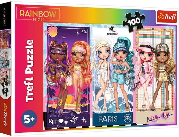 Puzzle 100 Rainbow High Tęczowe Laleczki Trefl