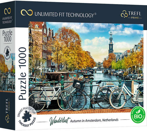 Puzzle 1000 Jesień w Amsterdamie Unlimited Fit Technology
