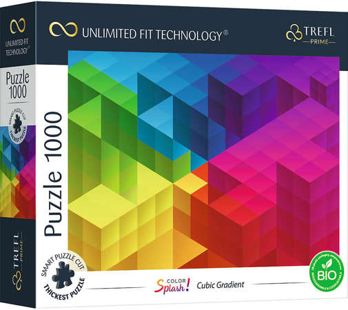 Puzzle 1000 Kolorowy Cubic Gradient Unlimited Fit Technology