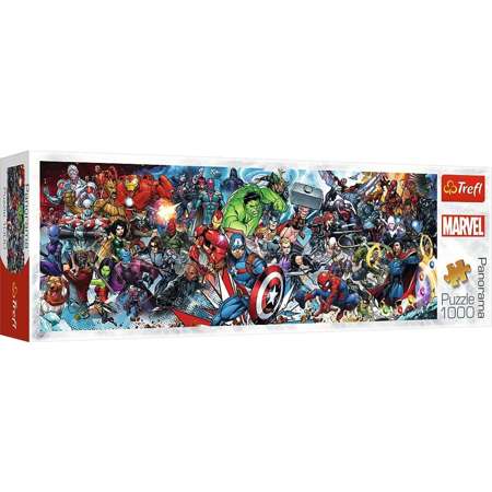 Puzzle 1000 Marvel Avengers kolorowe Dołącz do Uniwersum Panorama Trefl