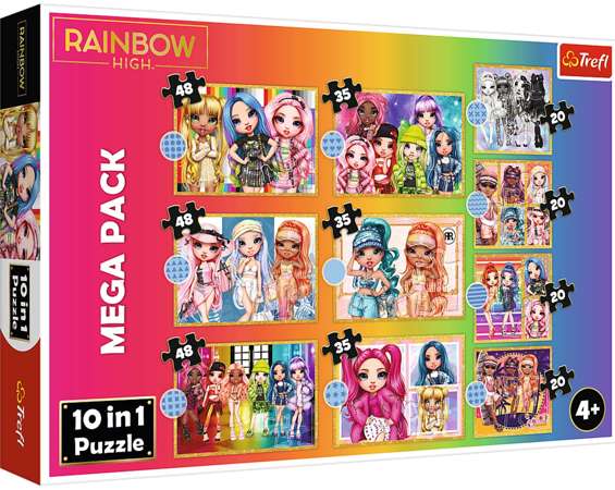 Puzzle 10w1 Rainbow High 329 elementów