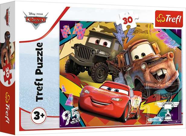 Puzzle 30 elementów Rozpędzone samochody Disney Cars