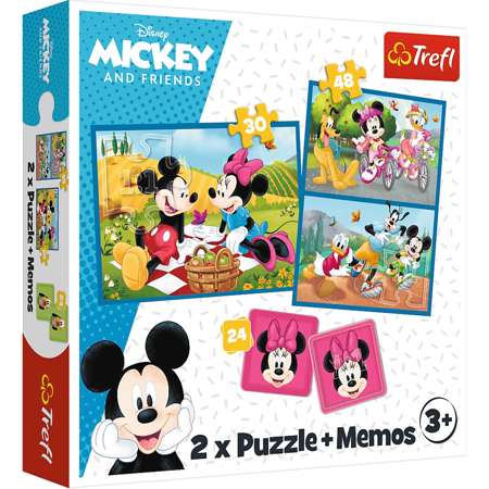 Puzzle Memory Myszka Mickey i przyjaciele Trefl 2w1  3+