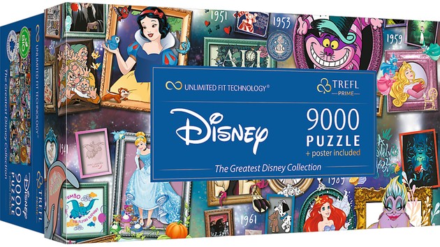 Puzzle Trefl 9000 elementów Największa kolekcja Disney The Greatest Disney Collection UFT + plakat