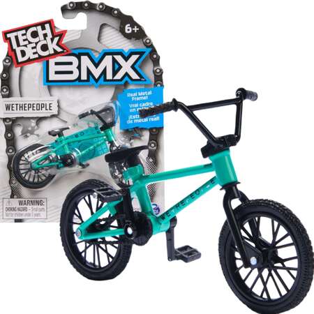 Rower mini BMX WeThePeople turkusowy Fingerbike + naklejki Tech Deck Spin Master