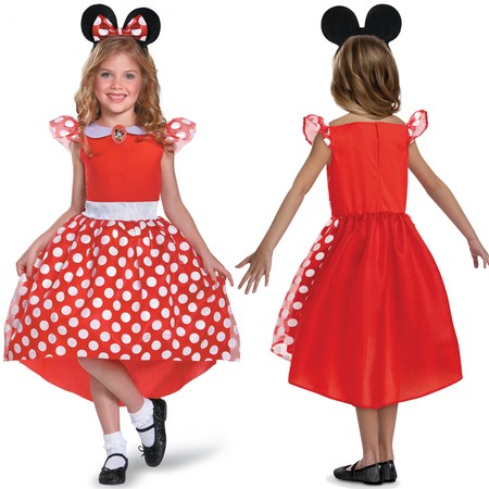 Strój karnawałowy Disney dla dziewczynki Myszka Minnie kostium przebranie 110-122 cm (5-6 lat)