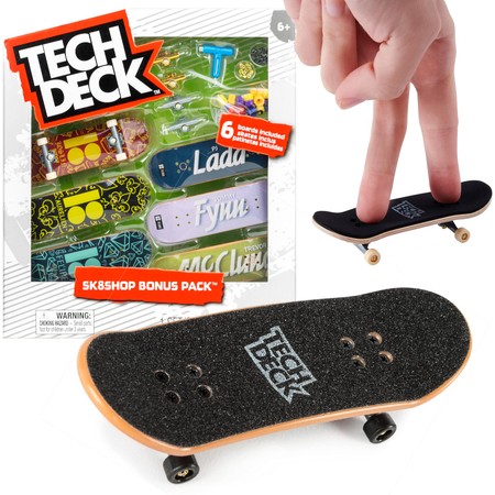 Tech Deck Fingerboard zestaw 6 deskorolek Sk8Shop Bonus Pack PlanB + akcesoria do złożenia