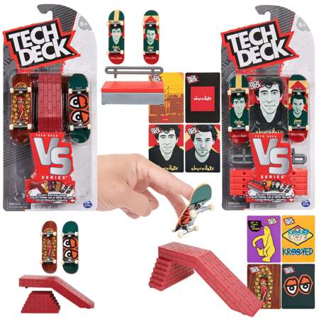 Tech Deck VS Series Chocolate i Krooked zestaw z 4 deskorolkami i przeszkodami