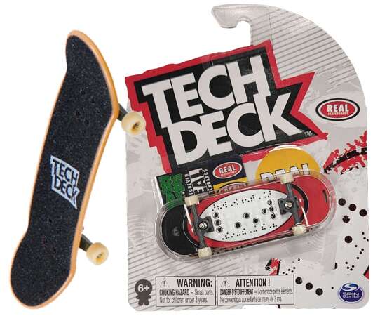 Tech Deck deskorolka fingerboard Real Skateboard Alfabet Braille + naklejki