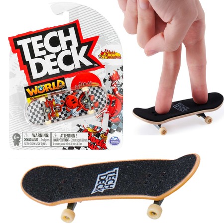 Tech Deck deskorolka fingerboard World Industries+ naklejki