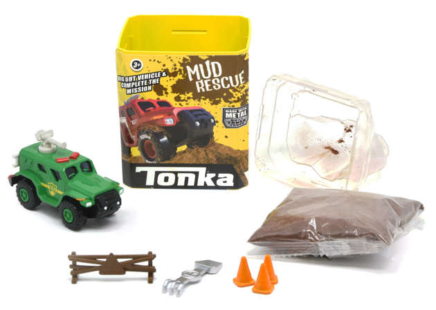 Tonka Mud Rescue Green Jeep autko + piasek