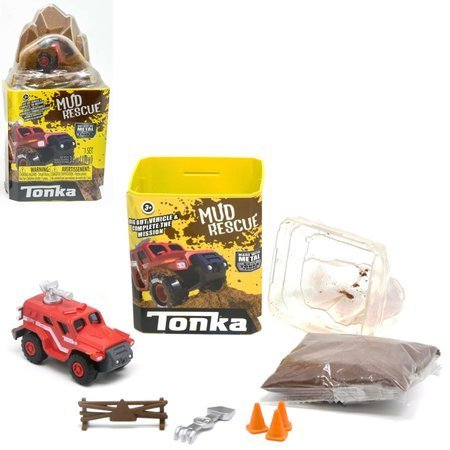 Tonka Mud Rescue Red Jeep autko + piasek