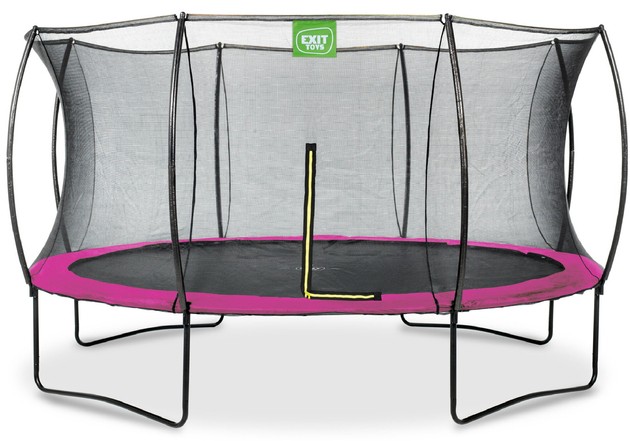 Trampolina ogrodowa z siatką zabezpieczającą Silhouette 427 cm różowa