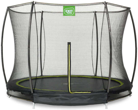 Trampolina ogrodowa z siatką zabezpieczającą Sillhouette 244 cm czarna 