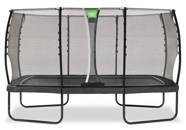 Trampolina ogrodowa z siatką zabezpieczającą na nóżkach Allure Classic 244x427 cm czarna