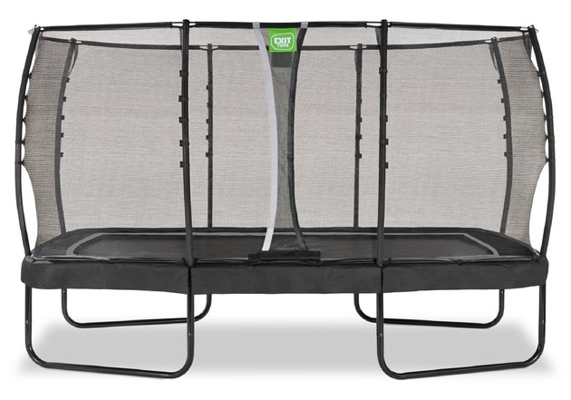 Trampolina ogrodowa z siatką zabezpieczającą na nóżkach Allure Premium 244x427 cm czarna