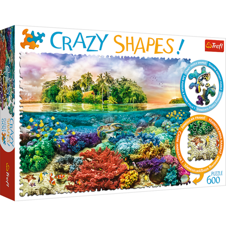 Trefl Puzzle Crazy Shapes Tropikalna wyspa 600 elementów