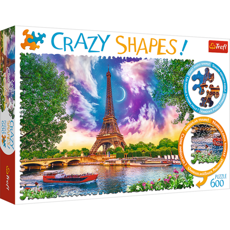 Trefl Puzzle Niebo nad Paryżem  Crazy Shapes 600 elementów