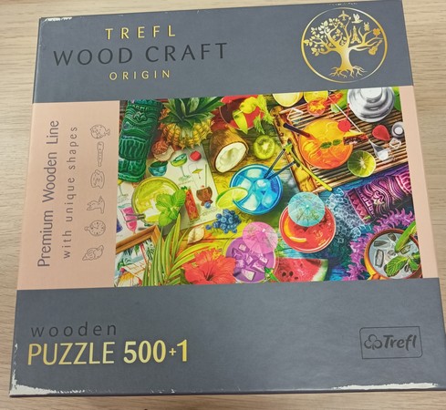 Trefl Puzzle drewniane Kolorowe koktajle 500 elementów USZKODZONE OPAKOWANIE