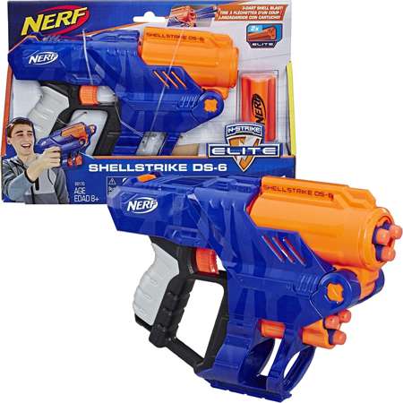 Wyrzutnia Nerf N-Strike Elite Shellstrike DS-6 + magazynek, strzałki